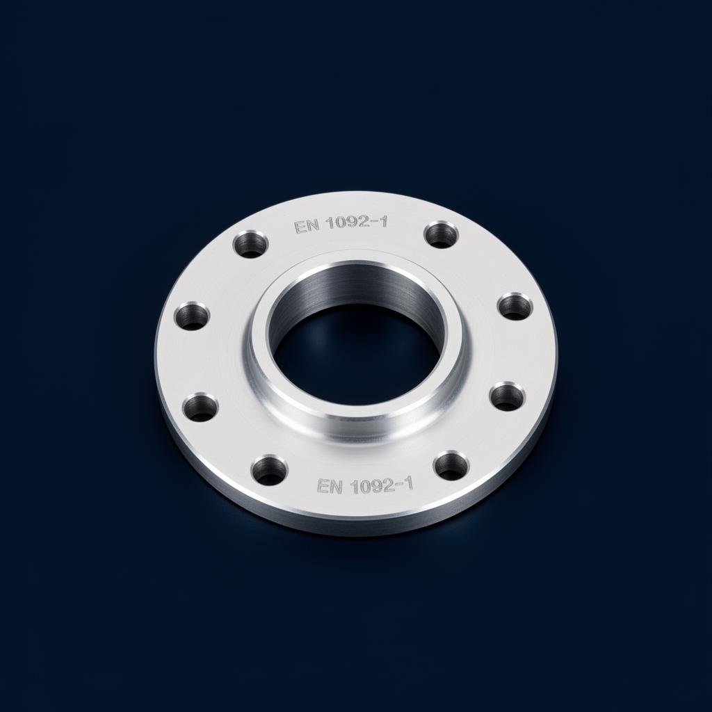 EN 1092-1 aluminium flange machined to European PN6–PN40 standards