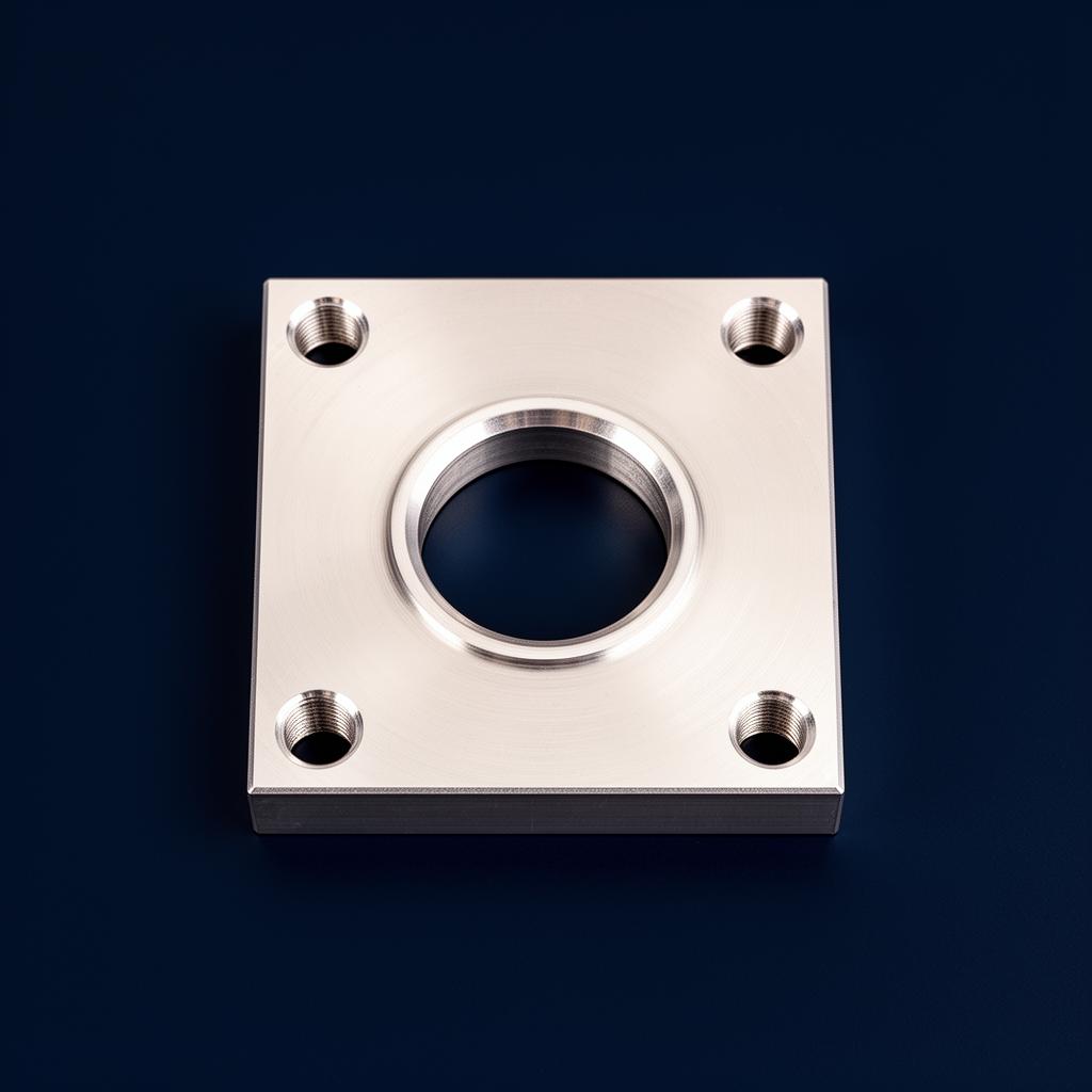 Square profile aluminium flange for custom hydraulic and pneumatic mounts